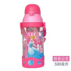 SFT4268-princess Botol Minum Cantik Karakter Disney Dengan Sedotan + Tali Gantungan 500ML