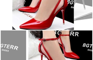 SH29811 IDR.220.000 MATERIAL PU-HEEL-9.5CM COLOR RED SIZE 35