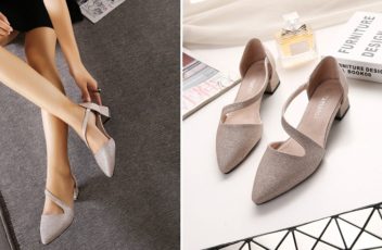 SH51253 IDR.205.000 MATERIAL PU-HEEL-4.5CM COLOR GOLD SIZE 35,36,37,38,39