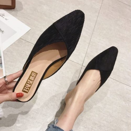 SHF235-black Sepatu Flatshoes Cantik Import