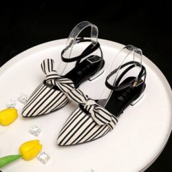 SHF520-black Flat Shoes Fashion Elegan Import