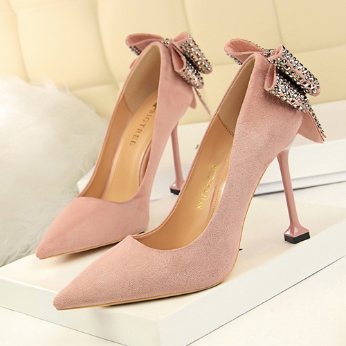 Jual SHH171758-pink Sepatu Heels Pita Wanita 9.5CM 