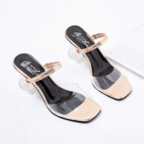 SHH1748-gold Sandal Heels Wanita Elegan Import 7CM