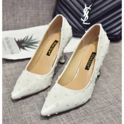 SHH201-beige Sepatu Heels Tinggi Wanita Elegan 8.5CM
