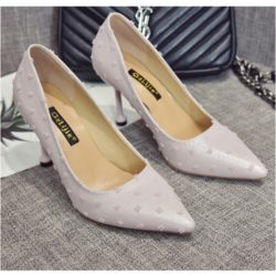 SHH201-pink Sepatu Heels Tinggi Wanita Elegan 8.5CM
