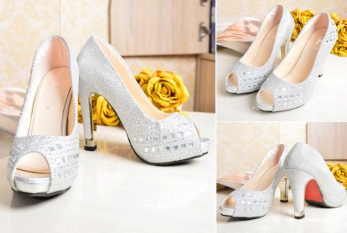 SHH22112-silver Sepatu Pump Heels 10.5CM