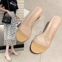 SHH2280-apricot Sandal Heels Wanita Cantik Import 6CM
