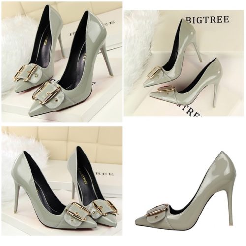 SHH258618-gray Sepatu Heels Elegan 10CM