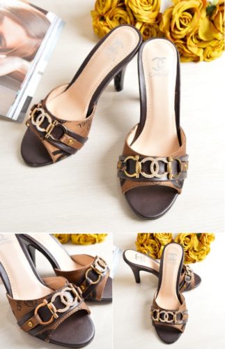 SHH634913-brown Sepatu Heels Cantik 8.5CM