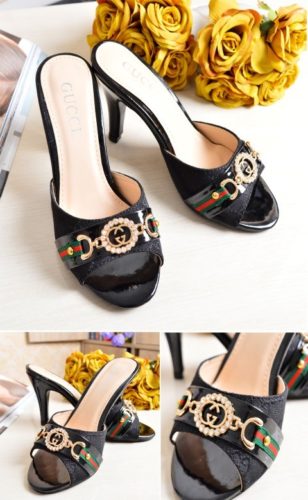 SHH634920-black Sepatu Heels Cantik 8.5CM