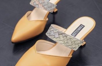 SHH661-yellow Sepatu Heels Fashion Modis Terbaru 7CM Import