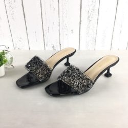SHH851-black Sepatu Heels Wanita Elegan Terbaru 5.5CM
