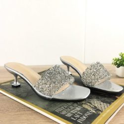 SHH851-silver Sepatu Heels Wanita Elegan Terbaru 5.5CM