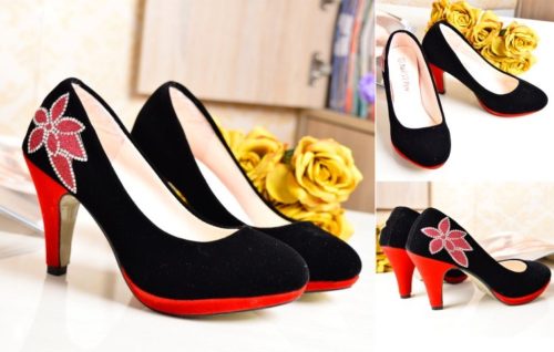 SHH93318 IDR.190.000 MATERIAL PU HEEL 10.5CM COLOR RED SIZE 35,36,37,38