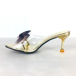 SHHA18-gold Sepatu Heels Wanita Elegan Import