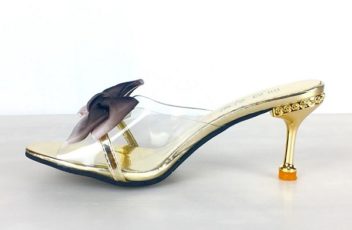 SHHA18-gold Sepatu Heels Wanita Elegan Import