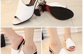 SHHB6-white Sepatu Heels Elegan 7.5CM
