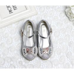 SHK1165-silver Sandal Kitty Cantik Elegan Anak