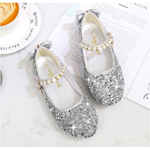 Jual SHK179918 silver Sandal  Pesta  Import Anak  Cantik  