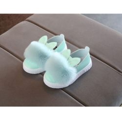 SHK502-green Sepatu Plushy Anak Cantik Import