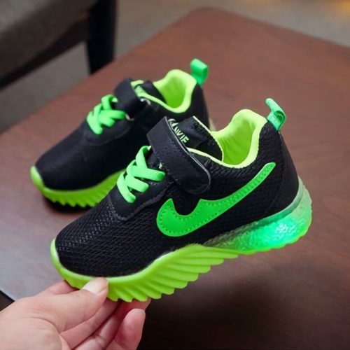 SHK622-green Sepatu Sneakers Anak Keren Import Terbaru