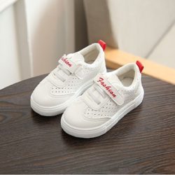 SHK666-red Sepatu Sneakers Tali Anak Unisex