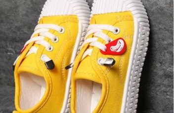SHK901-yellow Sepatu Sneakers Anak Unisex Keren Import