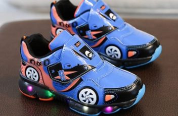 SHK95-blue Sepatu Sneakers Anak Cars Import