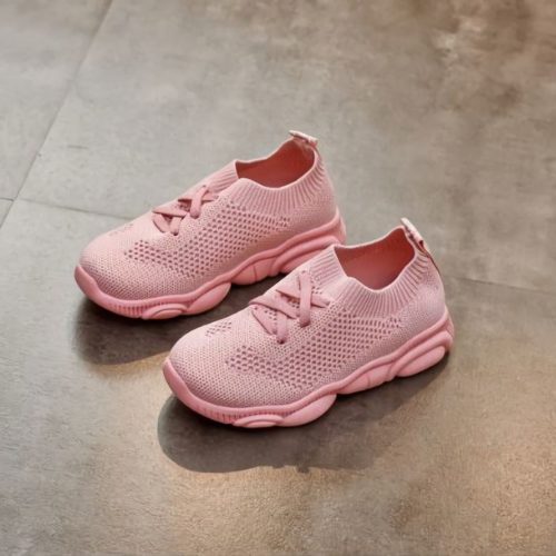 SHKA01-pink Sepatu Sneakers Anak Cantik Import Kekinian