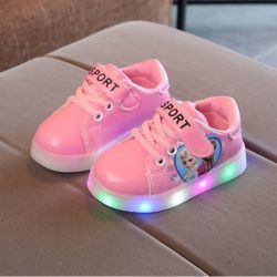 SHKC188-pink Sepatu Anak Lucu Karakter Frozen