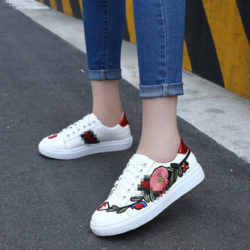SHS1705-red Sepatu Sneakers Fashion Import Wanita