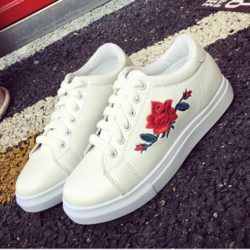 SHS1892-white Sepatu Sport Fashion Rose Cantik