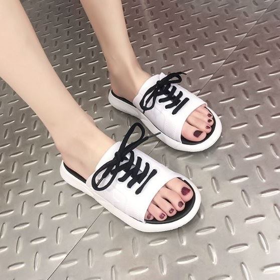 Jual SHS1902 white Sepatu Sandal  Wanita Kekinian  Import 