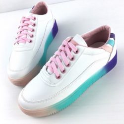SHS225-pink Sepatu Sneakers Fashion Modis Import (2 Tali)