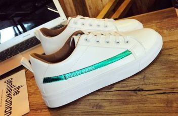 SHS333-green Sepatu Sneakers Wanita Cantik