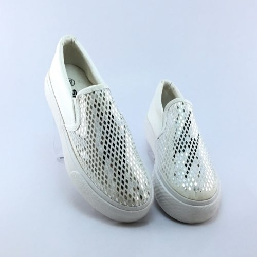 SHS350-white Sepatu Slip On Fashion