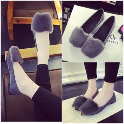 SHS605-gray Sepatu Slip On Fashion