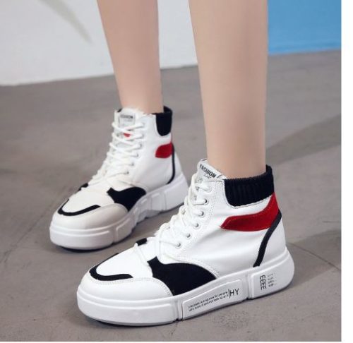 SHS6607-whiteblack Sepatu Olah Raga Fashion Import