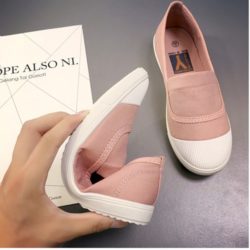 SHS666-pink Sepatu Slip On Fashion Cantik Wanita