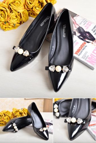SHS67815-black Sepatu Pesta Import