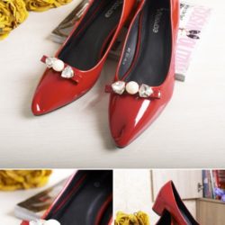 SHS67815-red Sepatu Pesta Import
