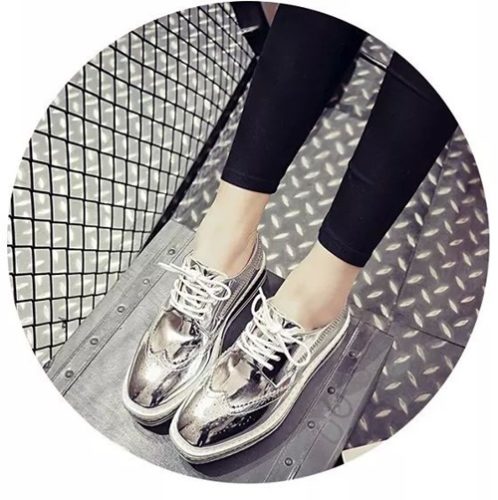 SHSA8-silver Sepatu Fashion Modis Elegan Wanita 4.5CM