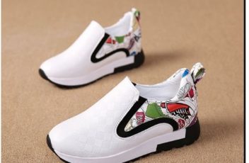 SHSA808-white Sepatu Sneakers Slip On Wanita
