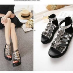 SHW2691-SILVER Flat Shoes Import