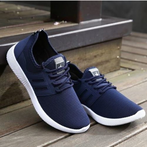 SS004-blue Sepatu Sneakers Sport Keren Terbaru