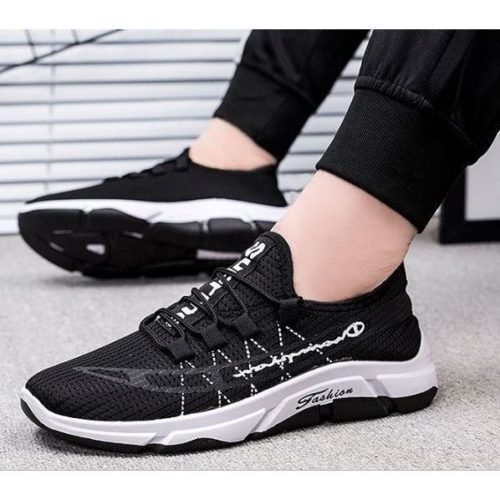 SS206-black Sepatu Sneakers Trendy Import Terbaru