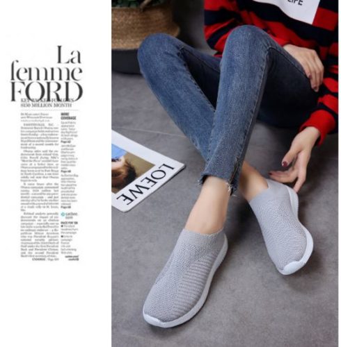 SS994-gray Sepatu Sneakers Fashion Import Terbaru