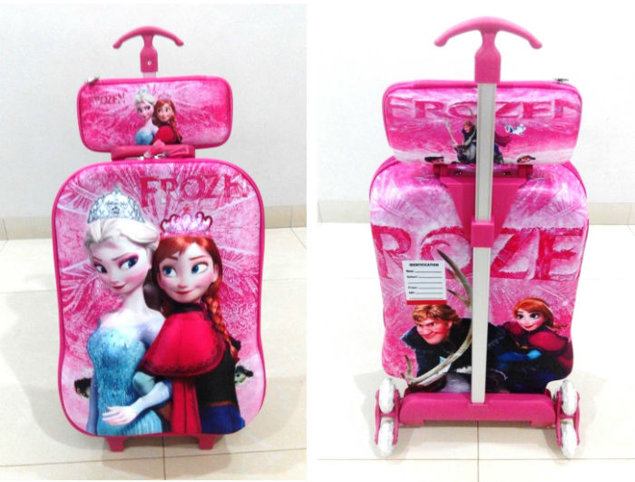 TA018 IDR 220.000 Tas Troli 3D Anak Sekolah Frozen Elsa Size 32x12x40cm