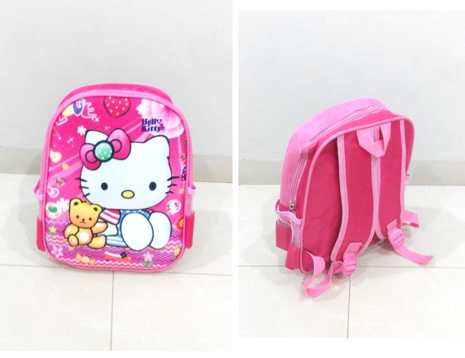 TR004 IDR 90.000 Tas Ransel Hello Kitty SIZE L29XW12XH32CM WEIGHT 400GR COLOR PINK